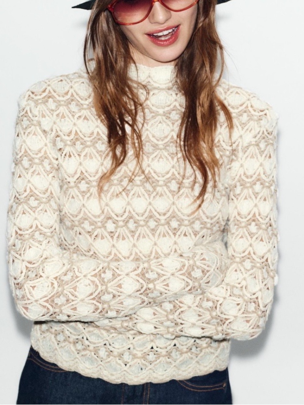 ZARA Texture Knit Sweater NWT